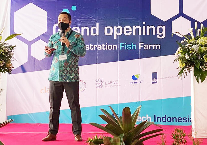 NBSO Surabaya Chief Mario Lauw during grand opening in Tulungagung